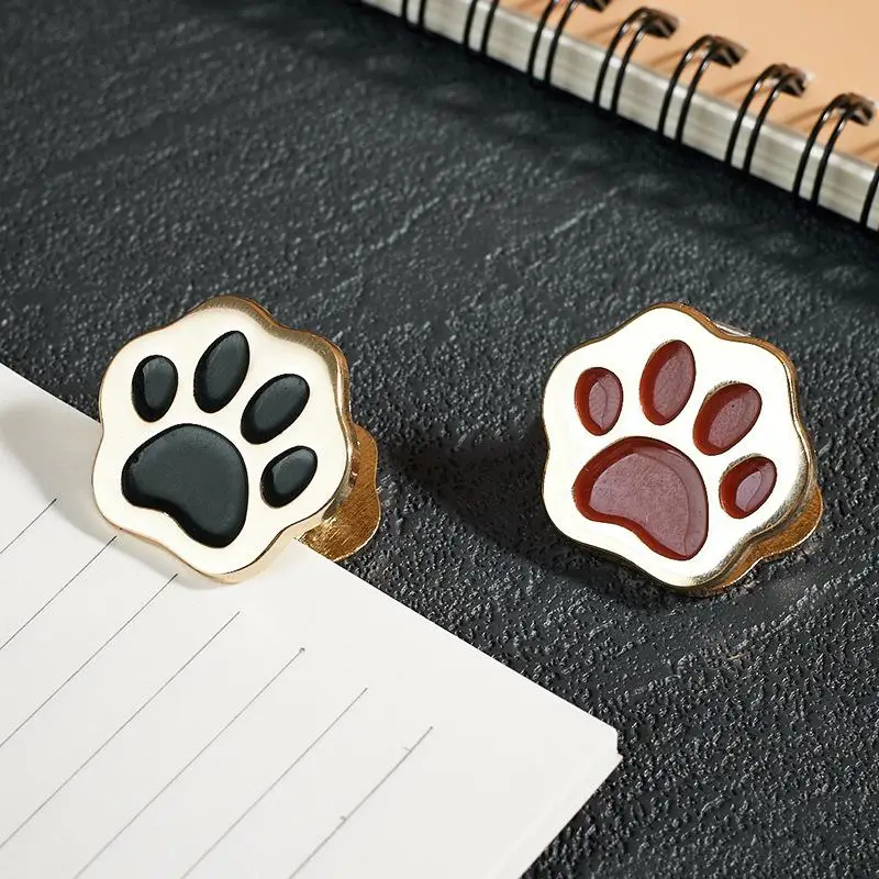 New 1/4pcs Metal Cat Paw Binder Clips Bill Binder Clip Foldback Notes Letter File Paper Clip Binding Securing Clip Office School