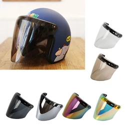 Capacete da motocicleta viseira escudo 3-snap design aberto rosto capacete viseira presente para entusiastas da motocicleta a5kd