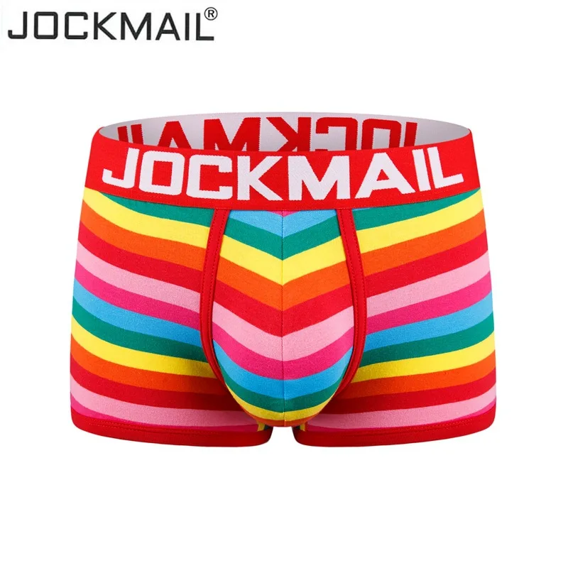 Jockmail boxers hombre Cotton Striped sexy low-rise mens underwear young couple calzoncillos hombres boy panties 4pc