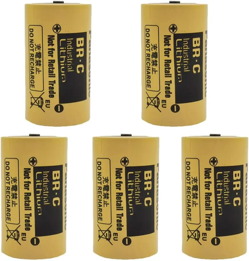 （5 Pack）BR-C 3.0V 5000mAh PLC Lithium Battery Non-Rechargeable for A02B-0120-K106 BR26500 A98L-0031-0007