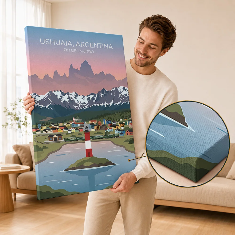 Argentina Canvas Print Poster Customized Photo Minimalist Geographic Travel Style Wall Paintings Decoration For Study Map Gift