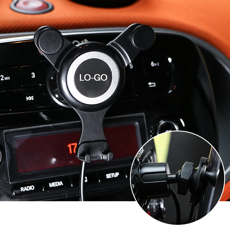 Car Radio Mobile Phone Navigation Bracket Gravity Stand For Renault Kaptur Dans une Dacia TWINGO Charging Support Phone Holder