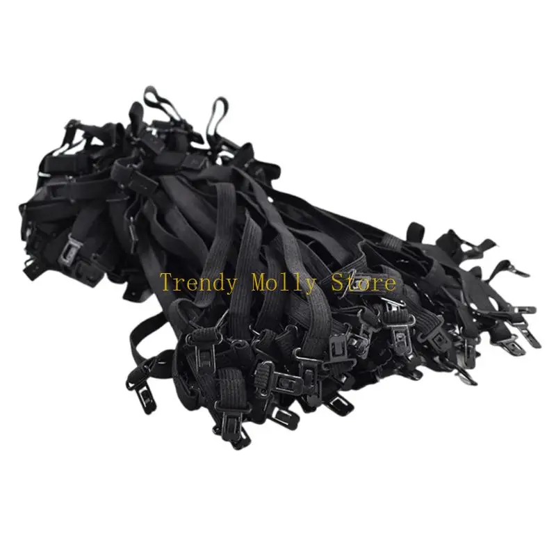 

N5KB 50Pcs Polyester Clip On Bows Tie with Flexible Band Prom Event Accessory