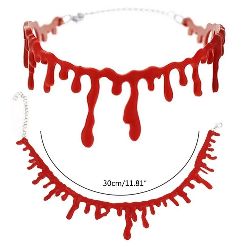 39bb Halloween Collier sang Femmes Chokers Colliers Halloween Party Diy Decoration Horror Access