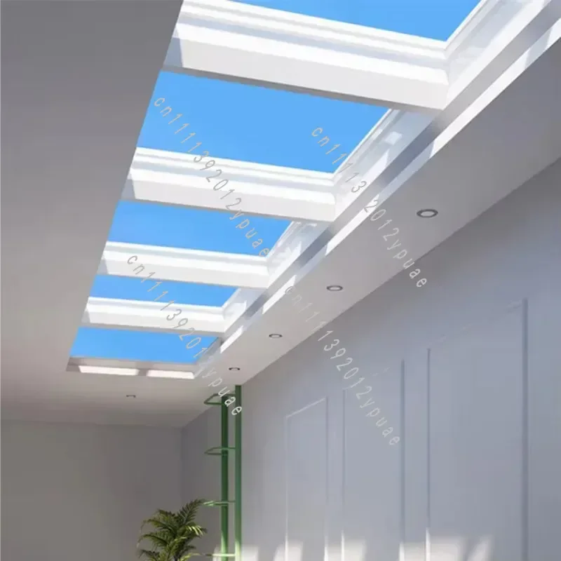 LED Ceiling Panel Light, Virtual Artificial Skylight Simulated Blue Sky Sun Light for Home Indoor Decoration
