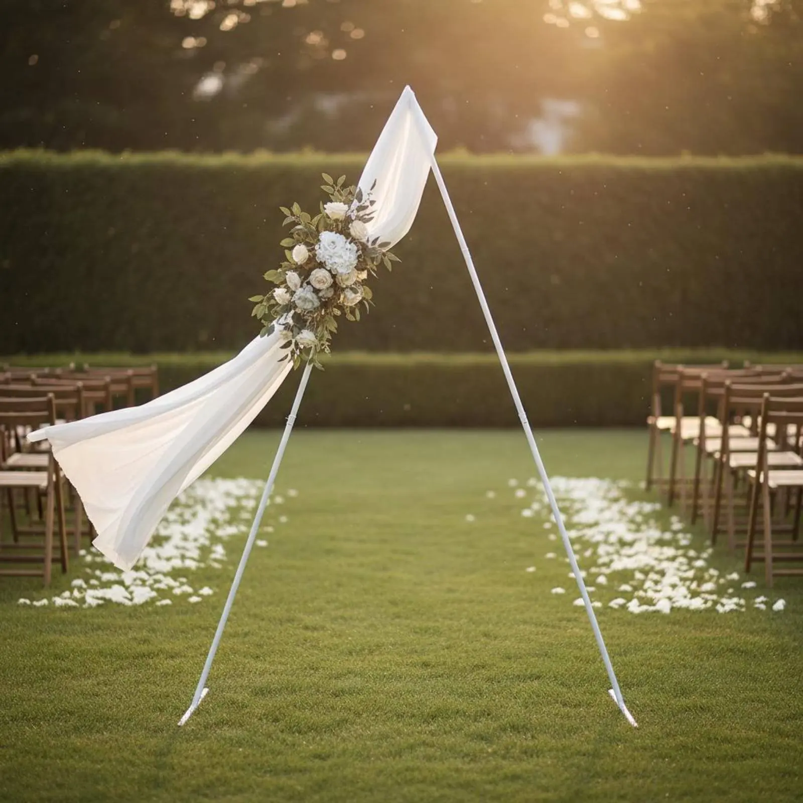 

Triangle Wedding Arch Reusable Metal Balloon Arch Stand Triangular Backdrop Frame Sturdy Duty Event Decoration Modern Design
