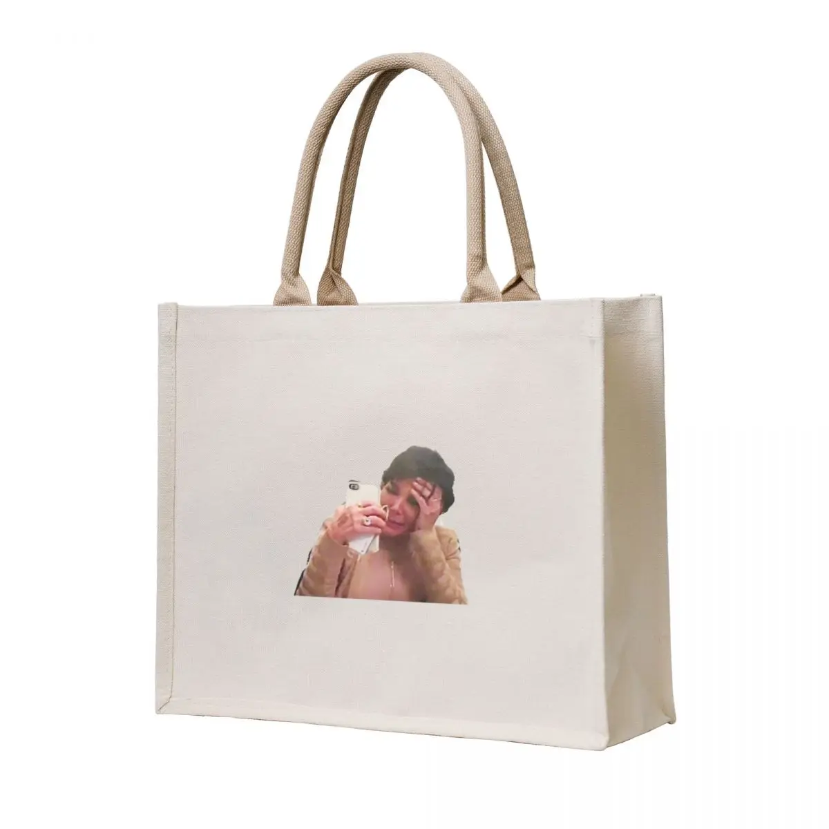 

Kris Jenner crying reaction Tote Bag shoping bag bags for women canvas tote bags