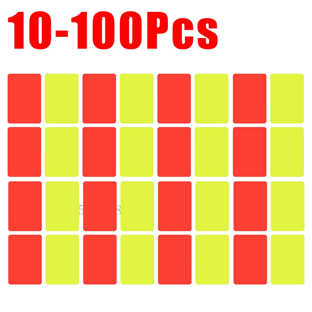 Arbitre de football en PVC, carte rouge et jaune, outil d'entraînement de jeu de football professionnel, iode et cartes d'éjection, fournitures de football, 100 pièces