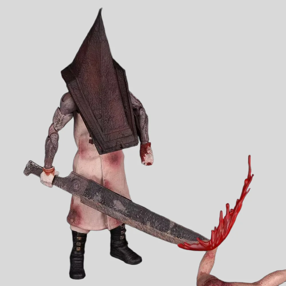 20cm Silent Hill 2 Red Pyramid Thing Pyramid Head Anime Handmade Action Figures Desktop Case Decoration Ornament Gift
