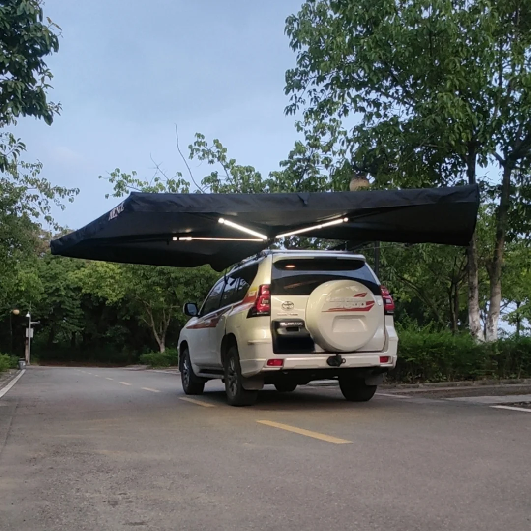 2M 270 Awning Foldable Oxford Four-season Waterproof Car Canopy Camping Outdoor Side Portable Quick Automatic Opening Shade Tent