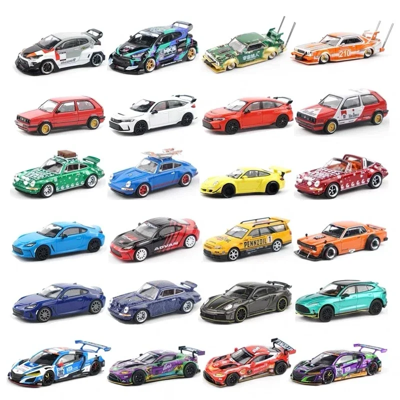 XCARTOYS POPRACE 1/64 Alloy Car Model Toy S15-02 ASTON MARTIN Valkyrie S1-10 PANDEM GR YARIS Collection Car Model Toys Ornaments