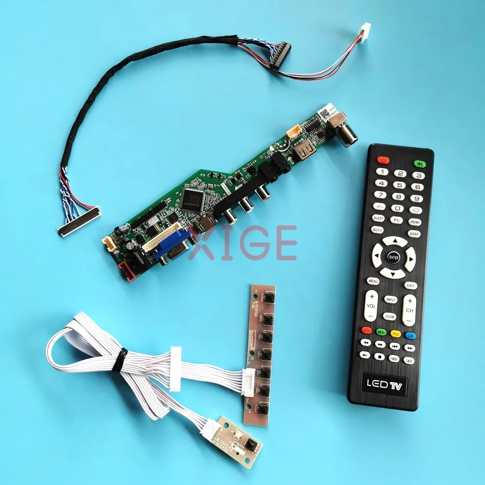 

Controller Driver Board Fit HSD100IFW4 HSD101PFW2 10.1" Kit DIY TV Analog Signal 1024*600 30Pin LVDS LCD Display USB+AV+HDMI+VGA