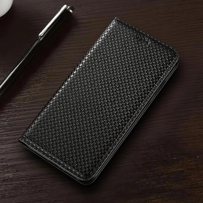 حافظة جلدية أصلية من حصيرة العشب لهاتف iQOO 3 5 7 8 9 10 11 11S 12 13 Pro حافظة بطاقات مقاومة للخدش