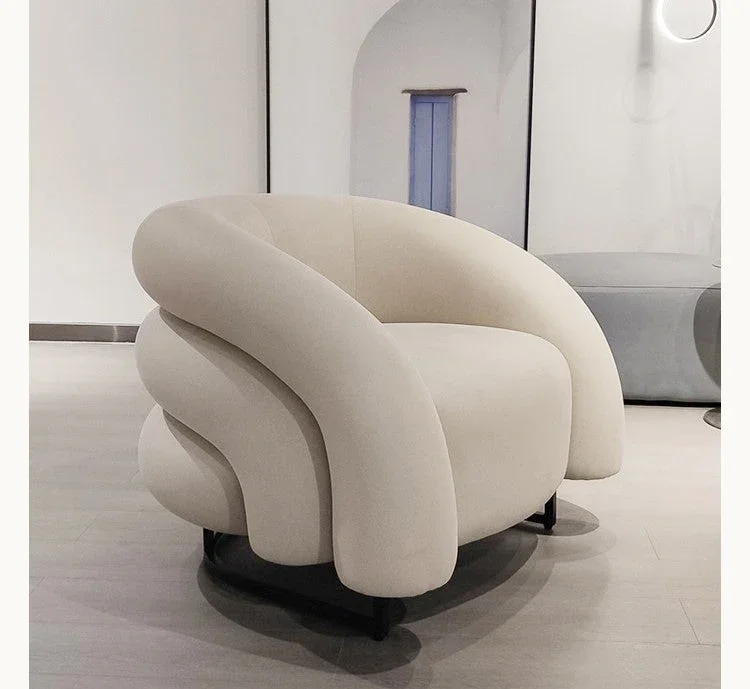 

Chair Solid wood velvet metal base, leisure chair Home sofa Living room furniture