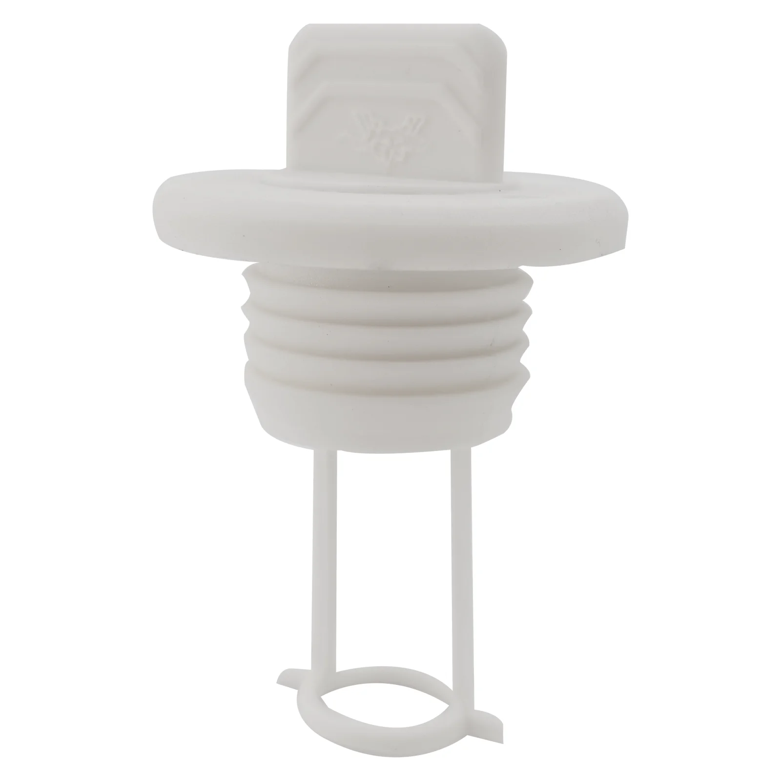 ISURE MARINE 4*Captive Garboard Drain Plug, for 1-Inch Transom Hole, Oval Shape, Thread with Rubber Washer Gaskets, White Nylon