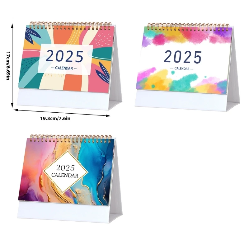 تقويم 2024-2025، تقويم 18 شهرًا من يوليو 2024 إلى ديسمبر 2025، مخطط تقويم مكتبي مزدوج الملف، 5.5 × 3.6 × 6.7 بوصة