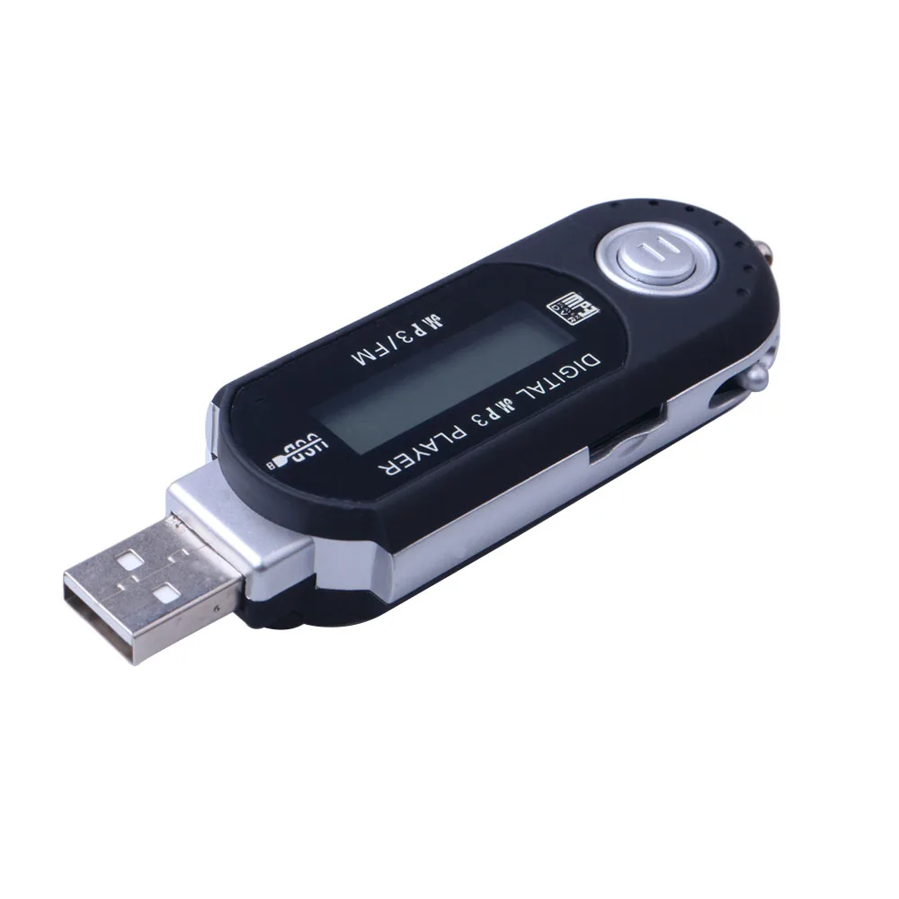 미니 USB MP3 음악 플레이어, 디지털 LCD 화면, 최대 지지대 32GB TF 카드, FM 라디오, 블랙 블루 레드 실버 Mp3 플레이어