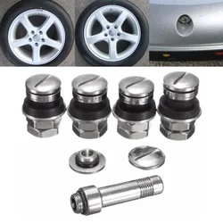 4pcs Invisible Motorcycle Car Truck Air Wheel Tire Valve Caps Chrome Metal Car Truck Wheel Scooter Valve Stem