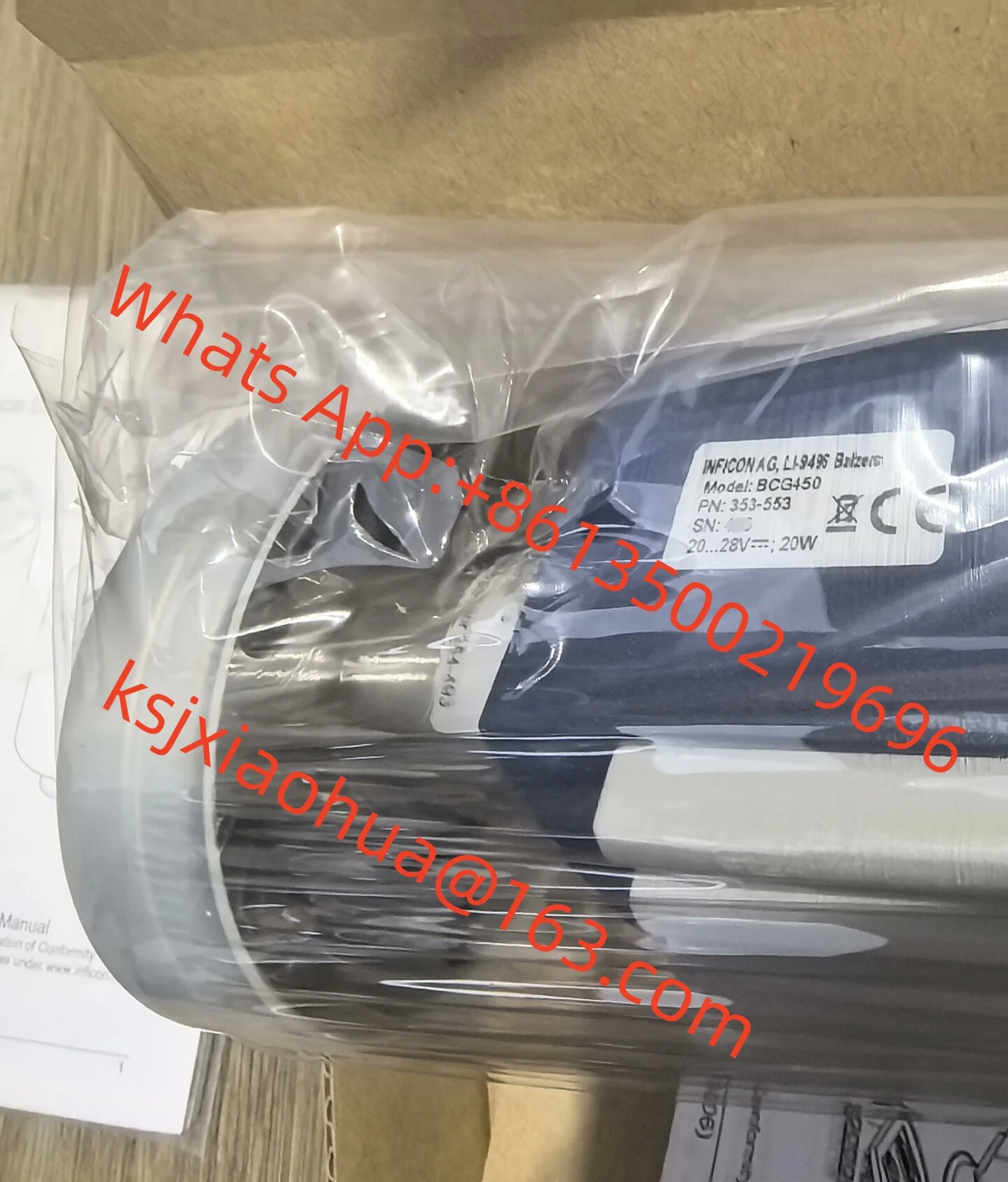 

INFICON 353-553 BCG450 LCD, DN 40 CF-R For other models, please consult customer service