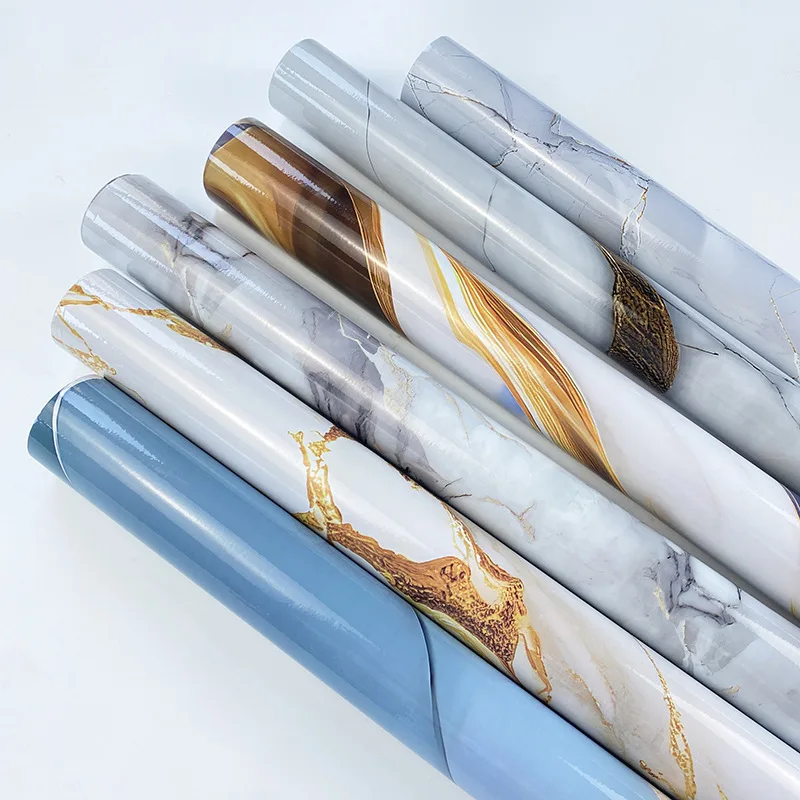 New Gold Plated Faux Marble Self Adhesive Wallpaper for Living Room Dining Room Kitchen Backsplash Table Top Waterproof Wall