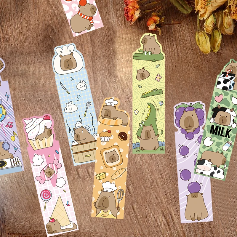 30pcs Capybara Bookmark for Readers Durable Paper Perfect for Book Lovers Cute Daily Office Supplies