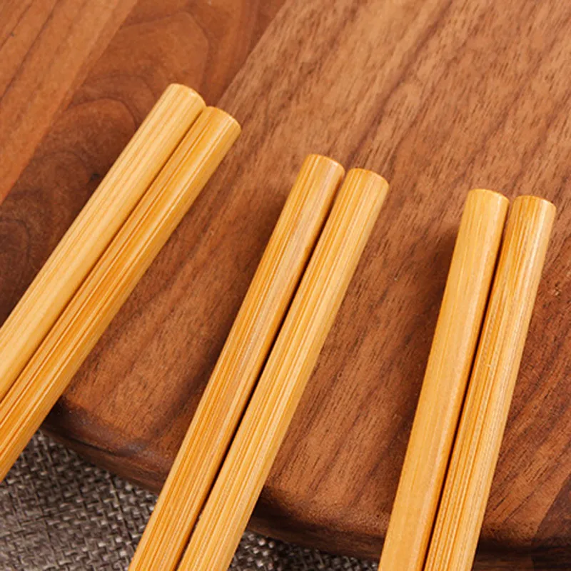 1 pares de bambu natural pauzinhos de madeira comida vara reutilizável utensílios de cozinha do agregado familiar acessórios pauzinhos ambientais