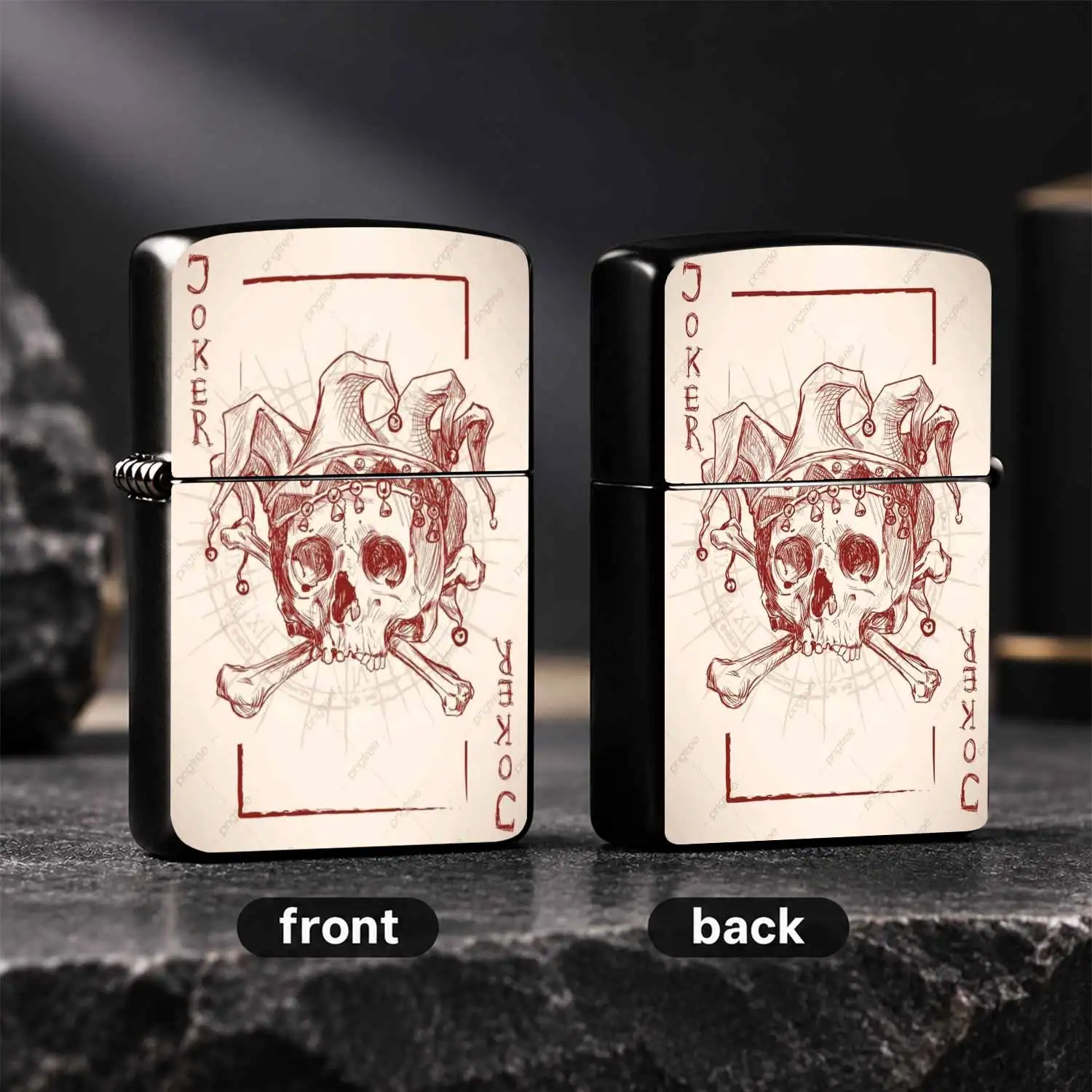 Vintage Red Sketch Themed, Cool Edgy Creative Pattern Etched, Durable Wear-resistant Sturdy Body, Unique Desktop Decor Collectible, Ideal Fun Gift for Punk Style Lovers, Daily Use PORTABLE Igniter for Men, Exquisite Souvenir for Enthusiasts