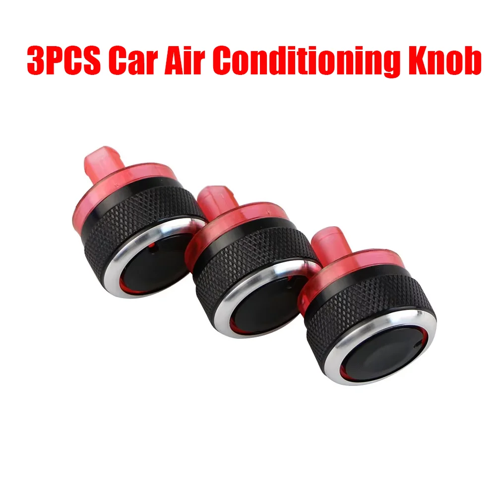 

3PCS Car Air Conditioning Knob for Peugeot 206 207 2006-2011 for Citroen C2 2007-2011 AC Heat Control Knobs Switch Accessories