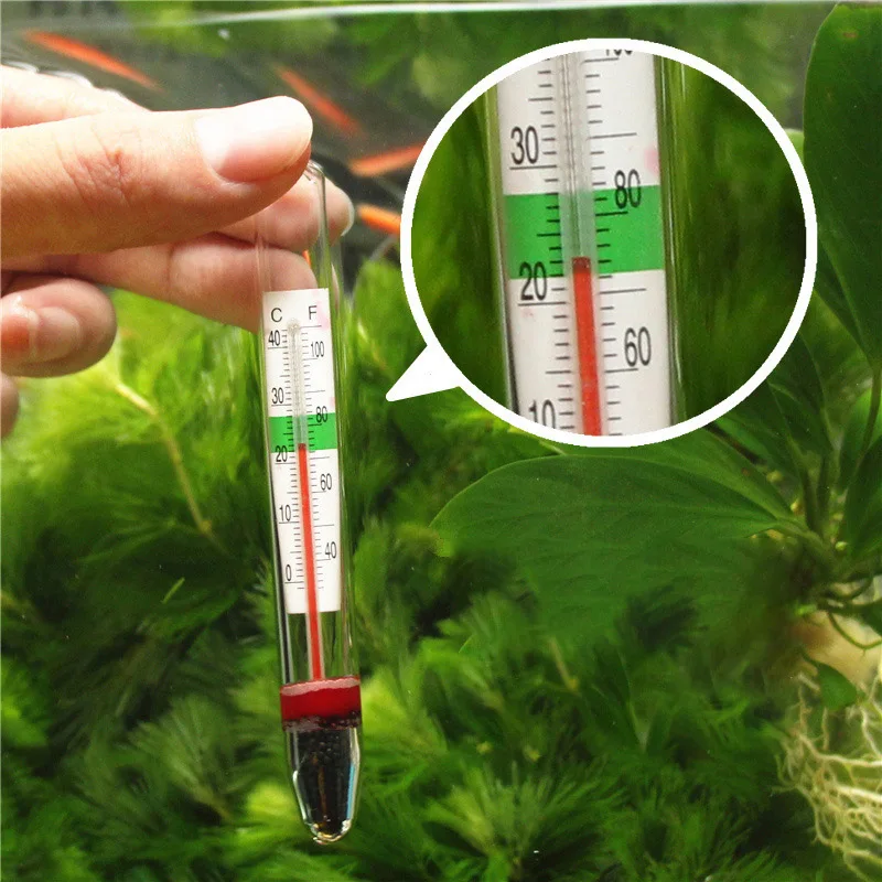 1Pcs Aquarium Fresh/Salt Fish Thermometer 3D Digital Electronic Temperature Measurement Fish Tank Temp Meter E2shopping