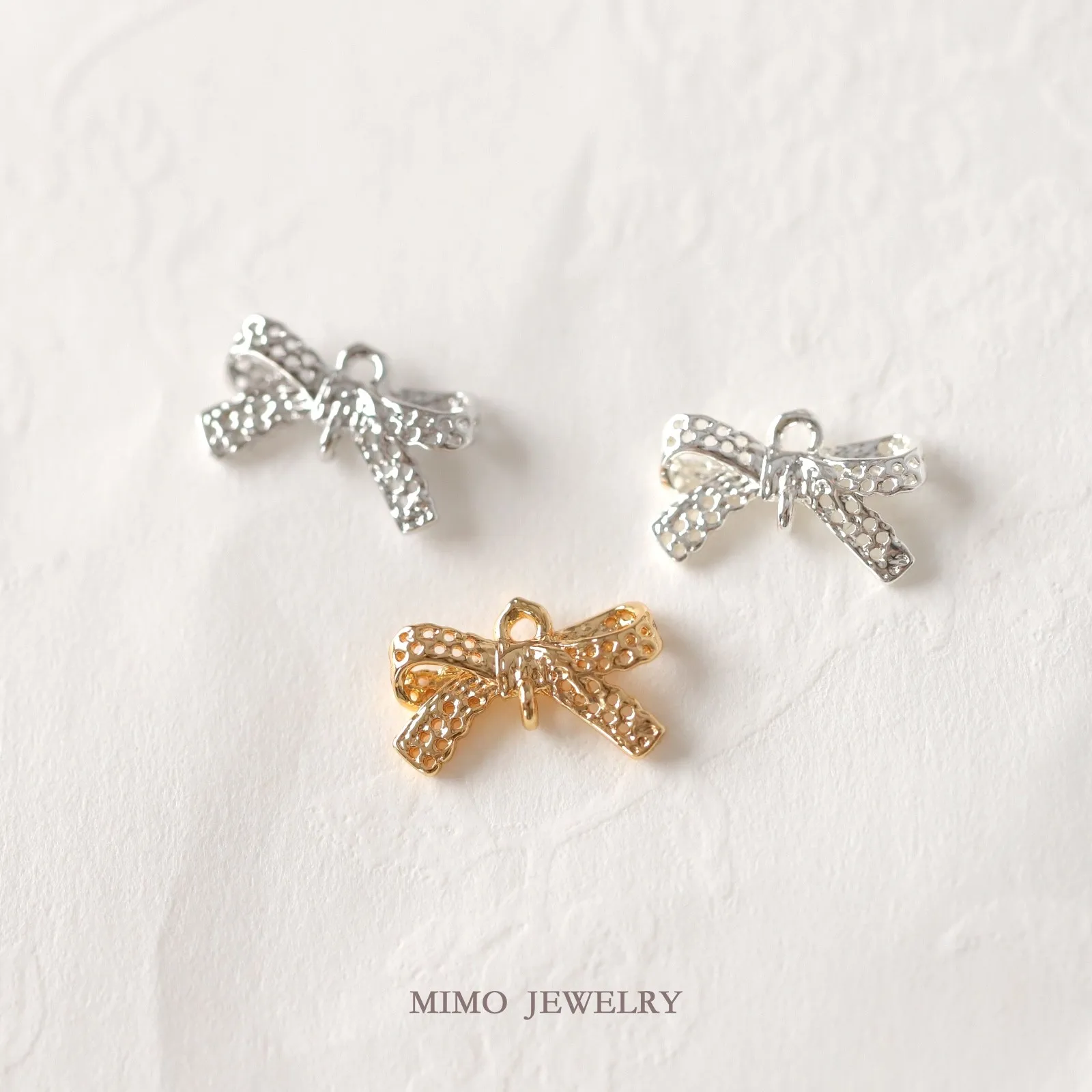 

Imitation Lace Lace Double Hanging Bow Connection Charms Pendant Supplies DIY Hand Brass Gold Plated Accessories 13*8mm