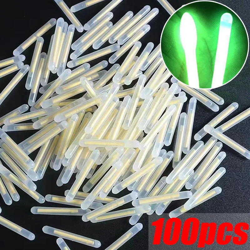 50/100 sztuk Firefly fluorescencyjne światło prętowe wędkarstwo pływające światło wędki ciemne świecące wędki wędkarstwo na świeżym powietrzu fluorescencyjne światło prętowe