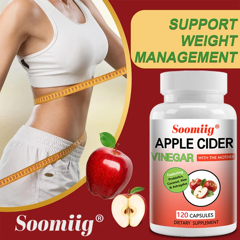 Capsule di aceto di manico - Migliora la digestione, l'energia, la soppressione dell'appetito, la gestione del peso, il bruciagrassi, la gestione del peso
