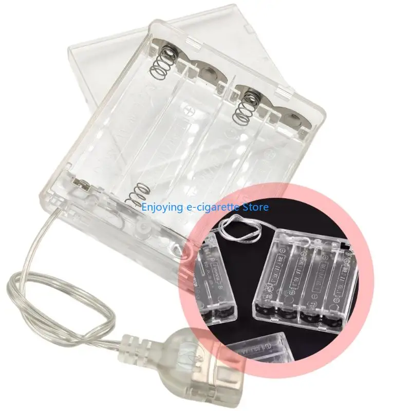 4 Slots Battery Case For LED Light Strips Includes Switchable And Secure Lid Y4QF