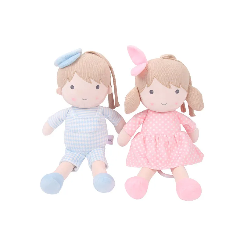 Adorable Baby Music Pull-String Soothing Toy - Cute Plush Doll Hanging Rattle for Boys & Girls