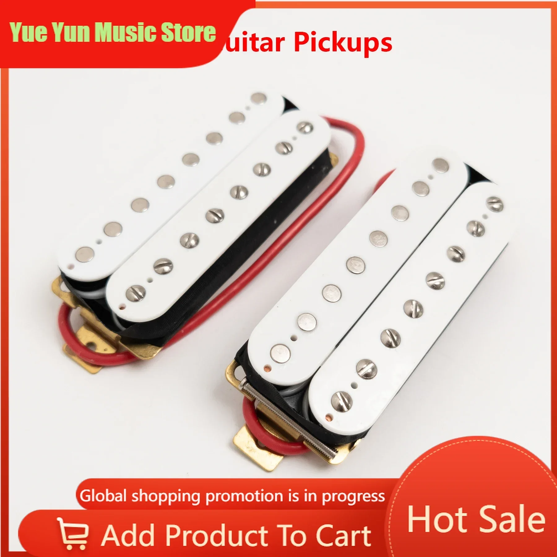 8 String Electric Guitar Pickups Set White Neck Bridge Humbucker Pickup 1 Set Guitar Accessoires