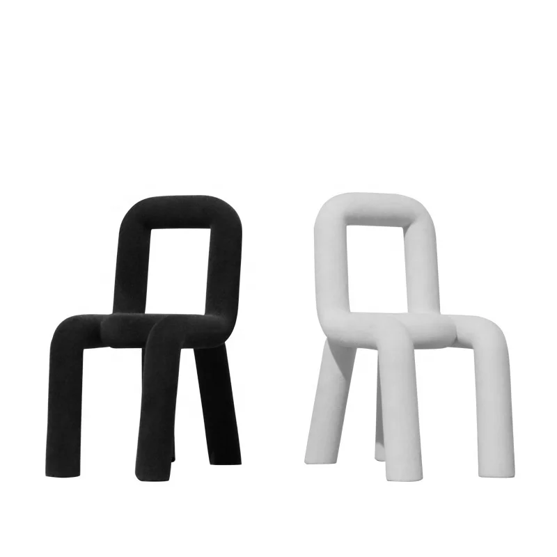 Creative Fiberglass Vanity Chair Modern Dining Furniture Designer Stool for Bedroom and Restaurant