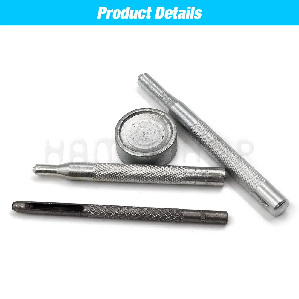 25/35 Sets Metall Druckknöpfe Knopf Verschluss Knopf Kein Nähen Snap Druckknöpfe mit Installieren Werkzeuge für Kleidung Taschen Schuhe Lederhandwerk – Detail 6