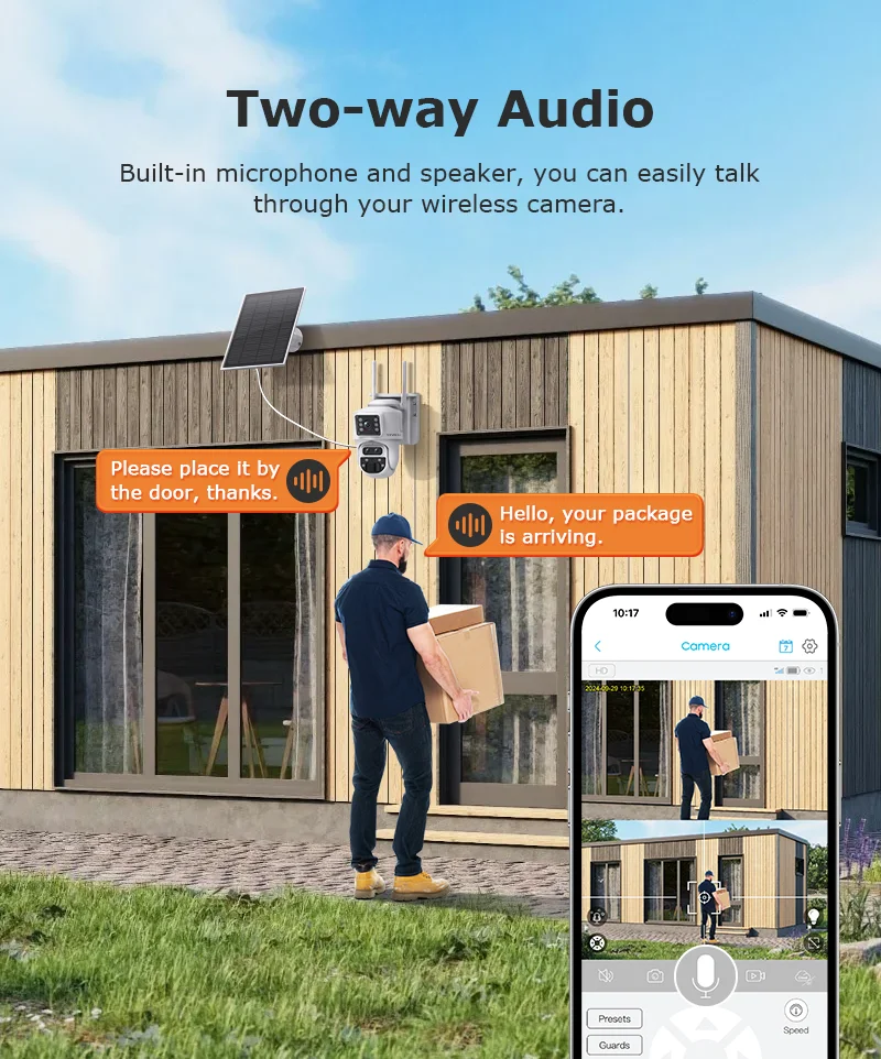 SHIWOJIA 6K 12MP 15X ZOOM Solar Camera 4G SIM /WIFI Three Lens Recording Dual Screen Human Auto Tracking Color Night Vision UBox