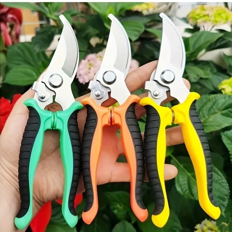1pc Professional heavy-duty pruning shears with anti slip handle design - suitable for trimming thick and sturdy branches