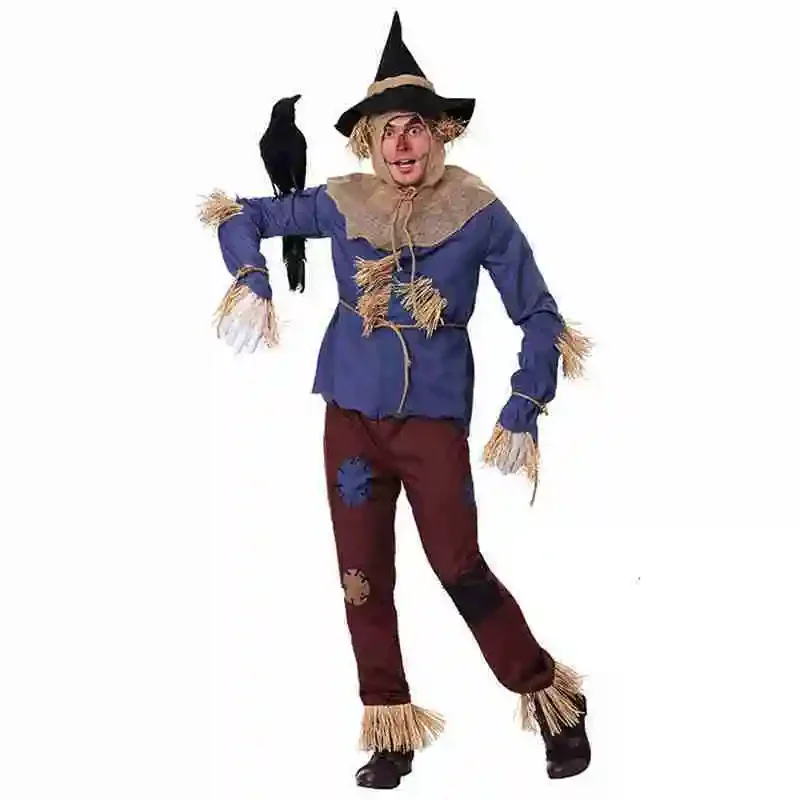 Robe de Soirée Épouvantail d'Halloween pour Homme, Cosplay de Sorcier, Vêtements de Performance sur Scène Haut de Gamme, Nouvelle Collection