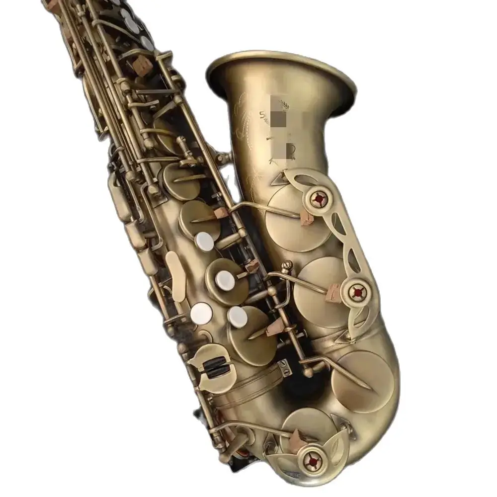 

Advanced antique craft Eb alto saxophone saxophone carved pattern woodwind instrument bag other accessories