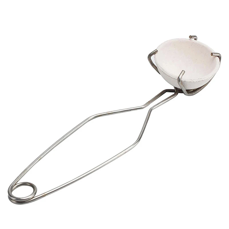 25.5CM Stainless Steel Crucible Tong Crucible Clamp Crucible Pliers White Gold Bowl Melting Gold Furnace Accessories