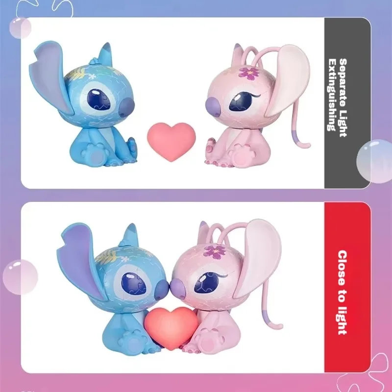 Disney 3D-JP Lilo & Stitch 3D Puzzle Toys Anime Stitch Figurines Angel 3d Puzzle Night Light Girls Kawaii Stitch Night Lamp Gift