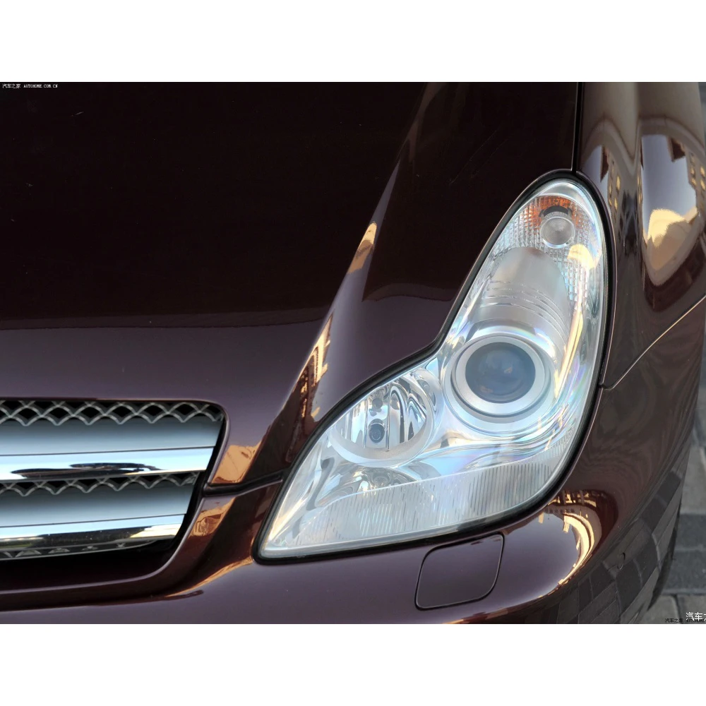 غطاء السيارة الأمامي لبنز W219 CLS 2007-2009 شبكي غطاء للعدسات استبدال عاكس الضوء واضح كشافات اكسسوارات السيارات