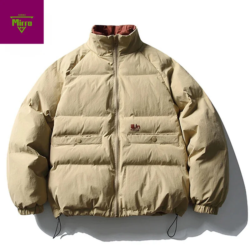 

Men Winter Jackets Thicken Warm Bubble Coats Parkas Harajuku Oversized Padded Jackets Casual Loose Men Jackets Outwear