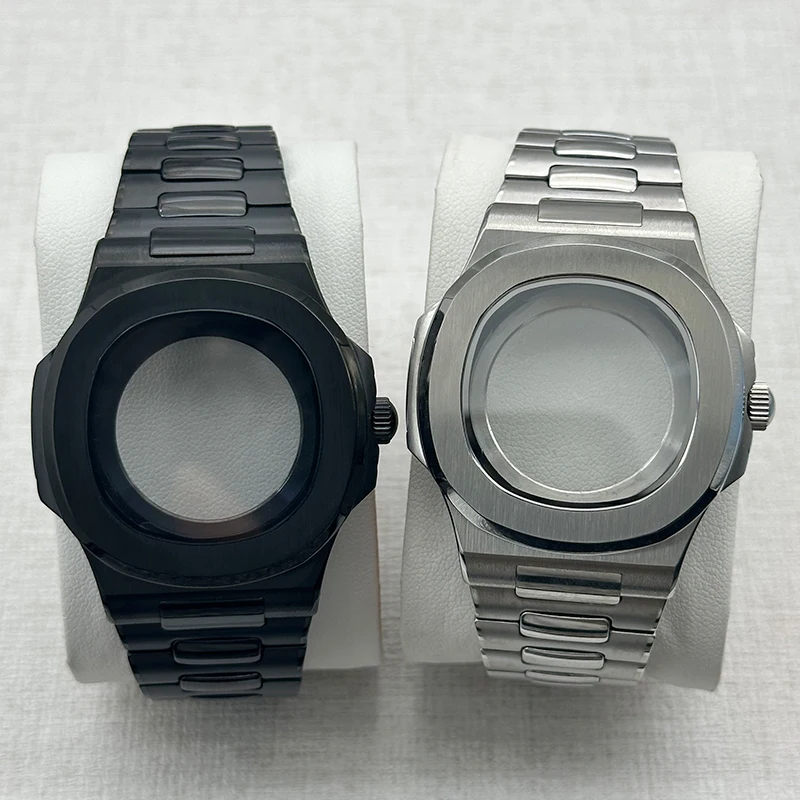 

40mm Nautilus Case Set NH35 Case Sapphire Crystal Compatible with 30.5mm Dials NH35 NH36 4R35 7S26 Movement Men's Diver's Case