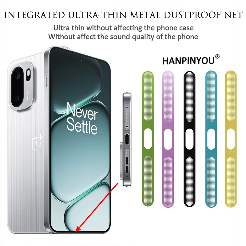 Luxury Metal Dustproof Net For OnePlus Ace6 Ace5 Pro Ultra Racing AntiDust Mesh Anti-Scratch Bottom Protect Sticker Cover