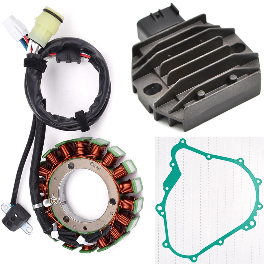 Junta de bobina de estator rectificador regulador de motocicleta para Yamaha YFM450 YFM450FWAN Grizzly 450 YFM400 YFM400FA Kodiak 400 4WD