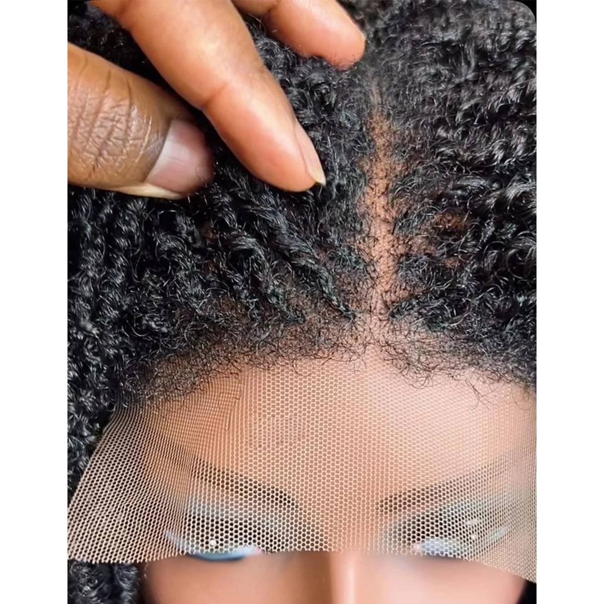 4C Kinky Afro Twist Braid Wig Natural Black 5x5 HD Lace Frontal Synthetic Micro Loc Style with Baby Hair