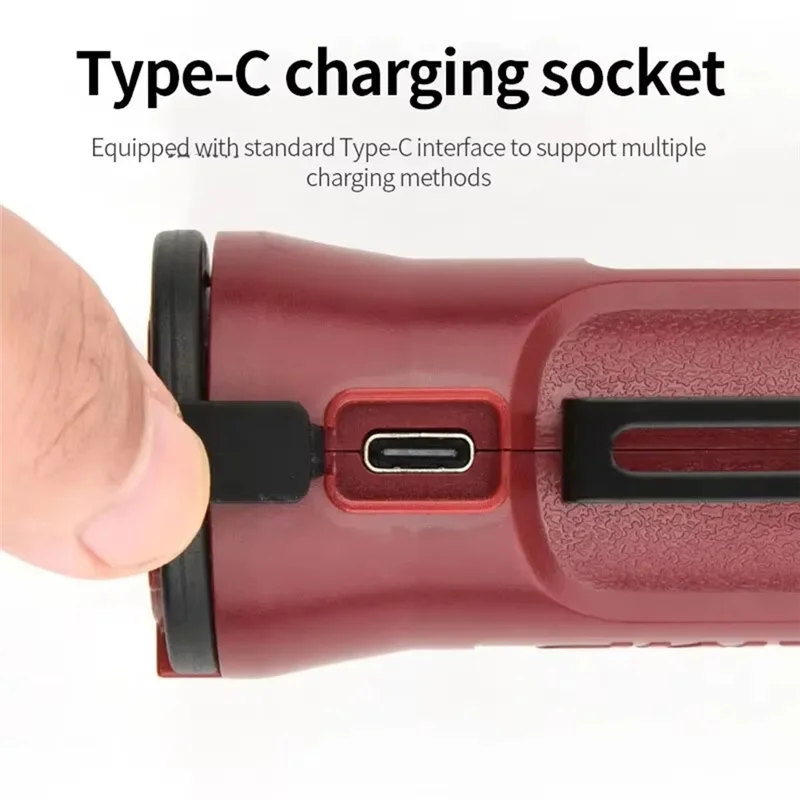 ABVA-أضواء العمل USB مصباح يدوي قابل للطي قابل لإعادة الشحن 180 °   أضواء كاشفة محمولة لإصلاح الطوارئ للتخييم مع خطاف تعليق